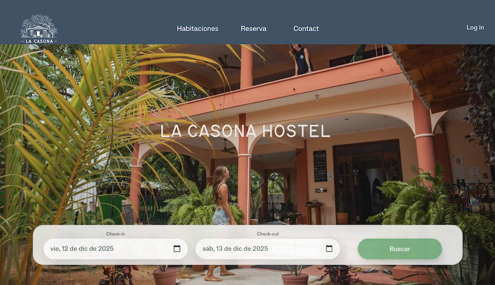 La Casona Hostel website
